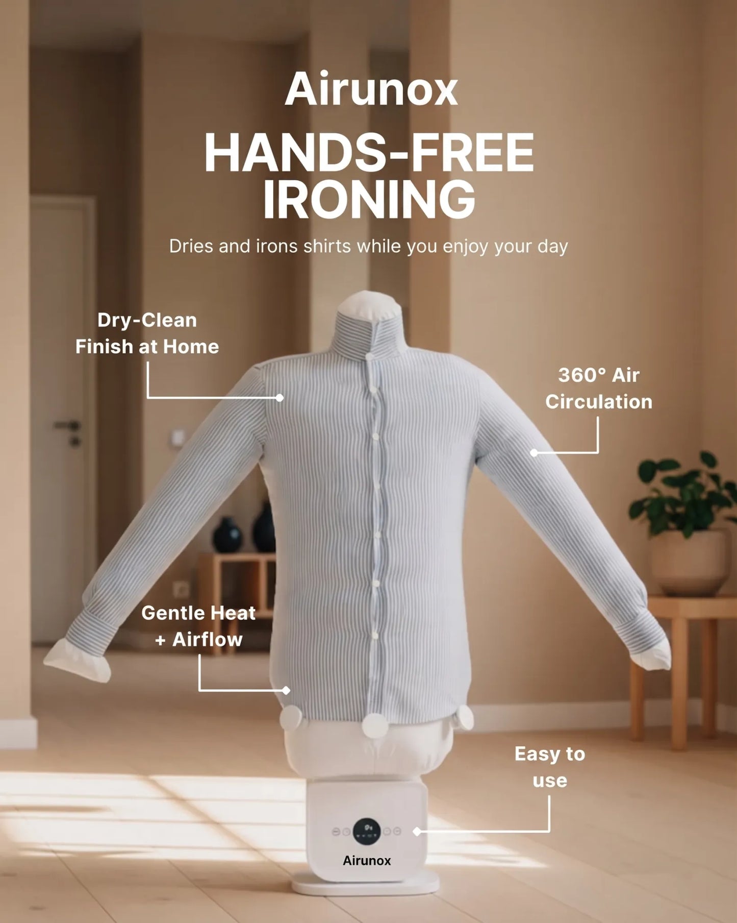 Airunox Automatic Ironing Machine - Effortless Care